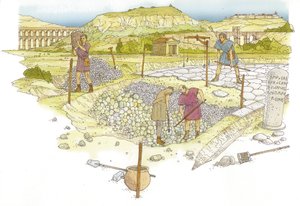 Camino romano (detalle) de Fernando Aznar Cenamor
